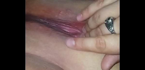  BBW WIFE masterbating and playing with her tight pussy ending with pulsating org